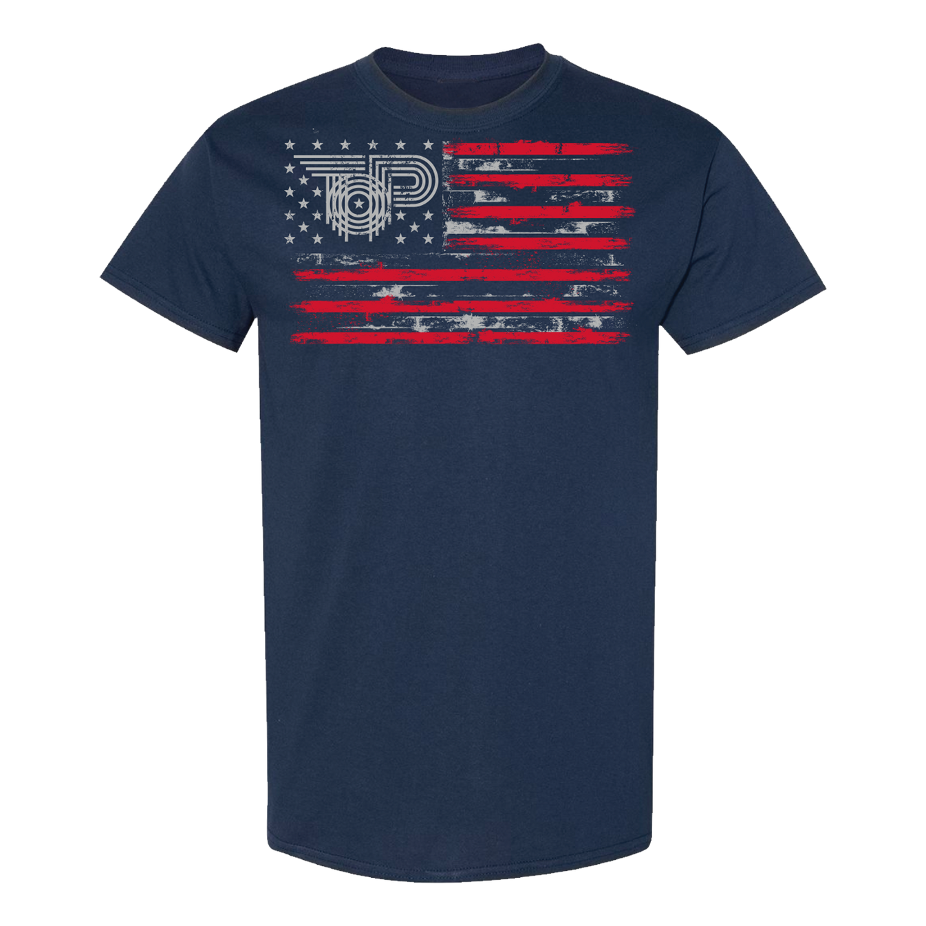 Mens TOP Flag tee Navy – Tower of Power