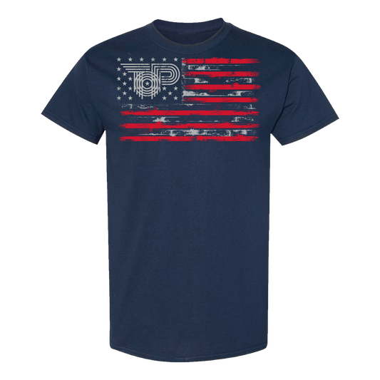 Mens TOP Flag tee Navy